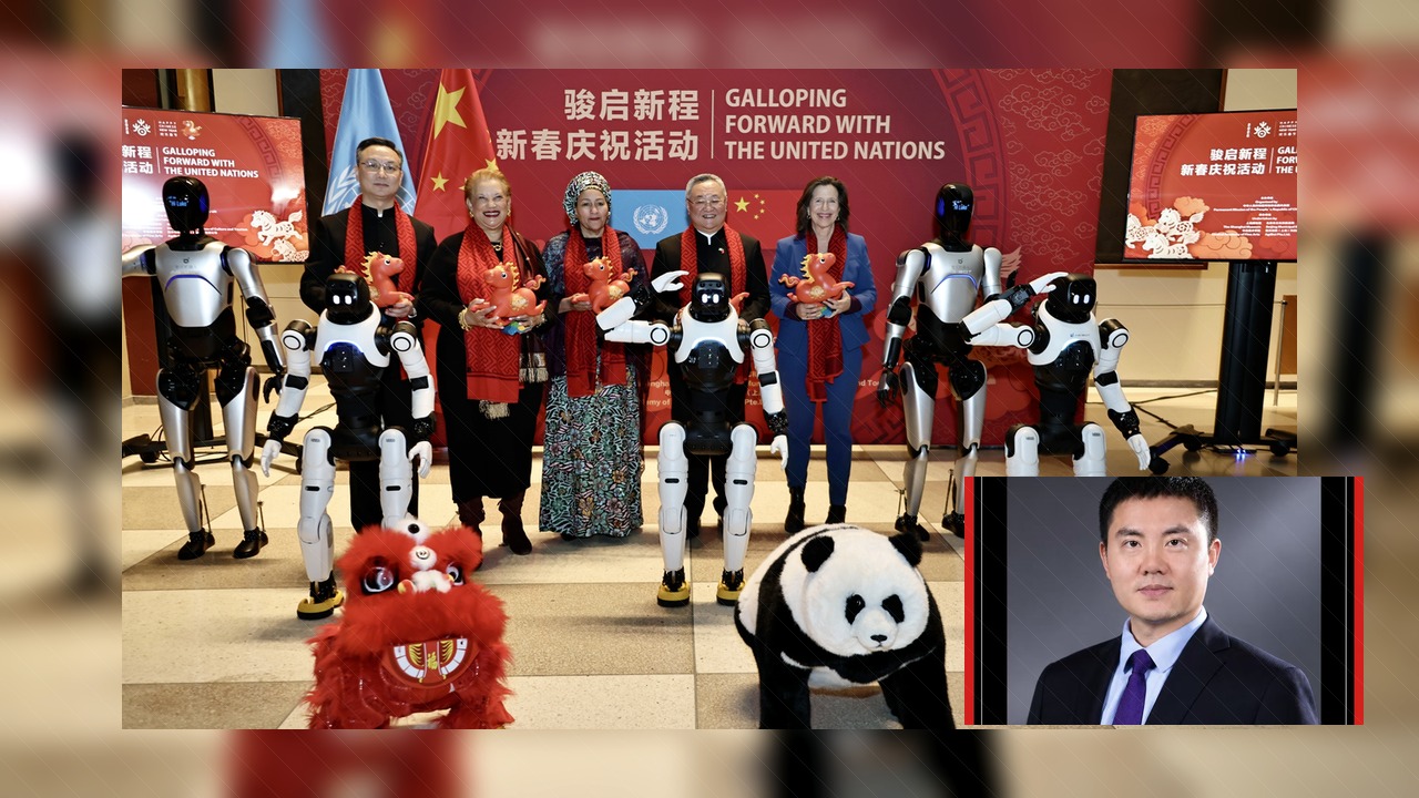 J9九游会 J9IBOT 人形机器人亮相联合国总部庆新春｜J9九游会科技资讯配图